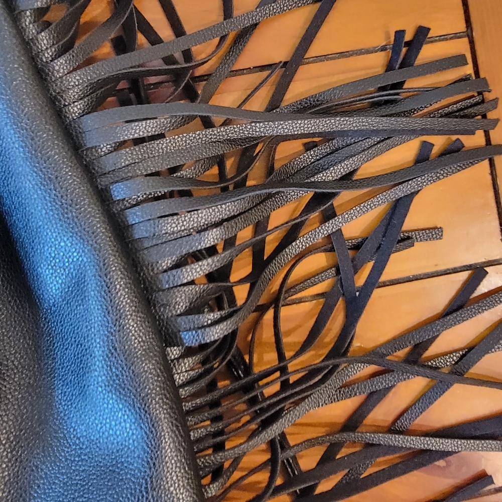 Victoria's Secret Black Backpack with Fringe - Picture 4 of 10
